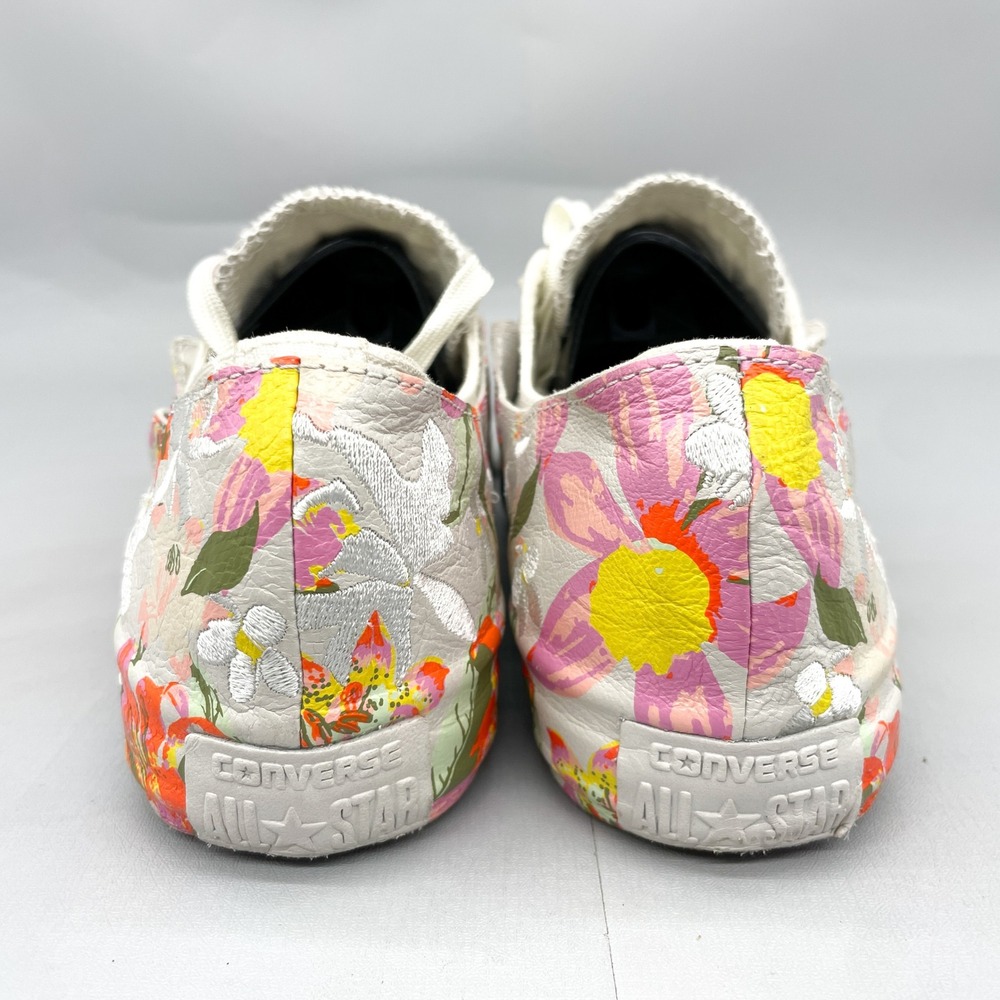 Converse PatBo Womens 8 Chuck Taylor All Star CTAS Floral Leather Sneakers Shoes - Picture 6 of 12